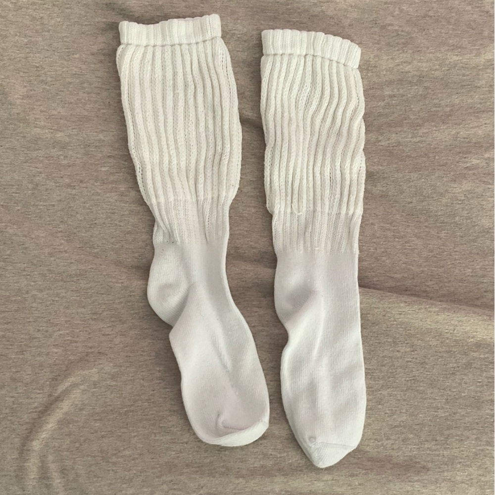 WHITE MINI SLOUCH SOCK